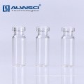 Customized 11mm Lab Crimp hplc autosampler glass vial 1.5ml with lable